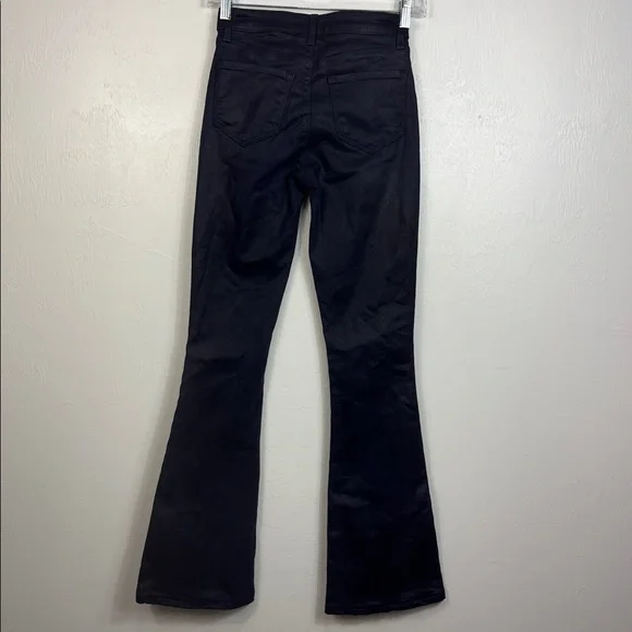 L’AGENCE Marty High Rise Flare Jeans Midnight Coated Size 25